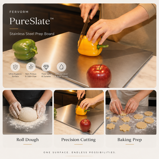 Fervorm PureSlate™ — Stainless Steel Prep Board