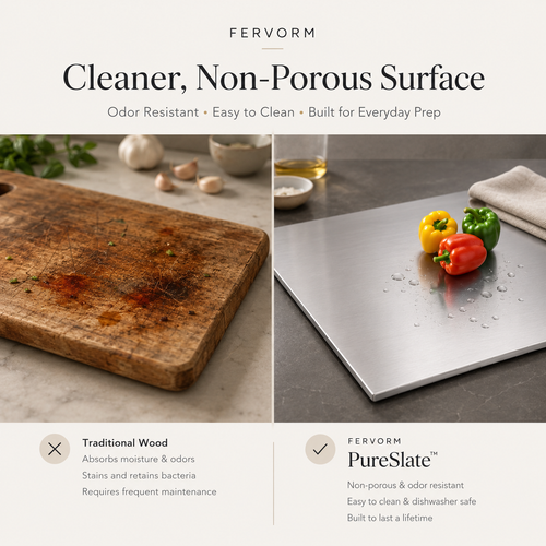Fervorm PureSlate™ — Stainless Steel Prep Board
